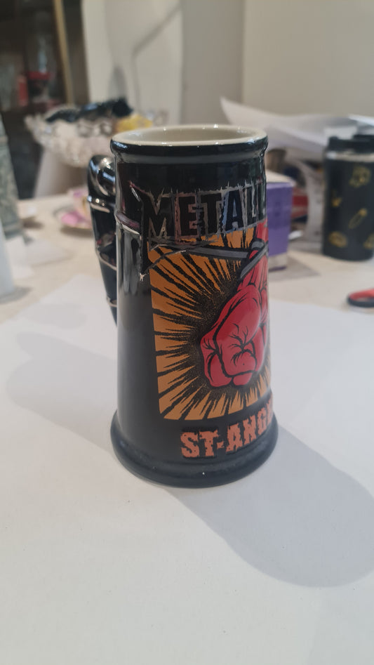 RARE METALLICA Ceramic Stein St Anger BEER MUG PROTO TYPE FROM SPENCERS 1 OF 1