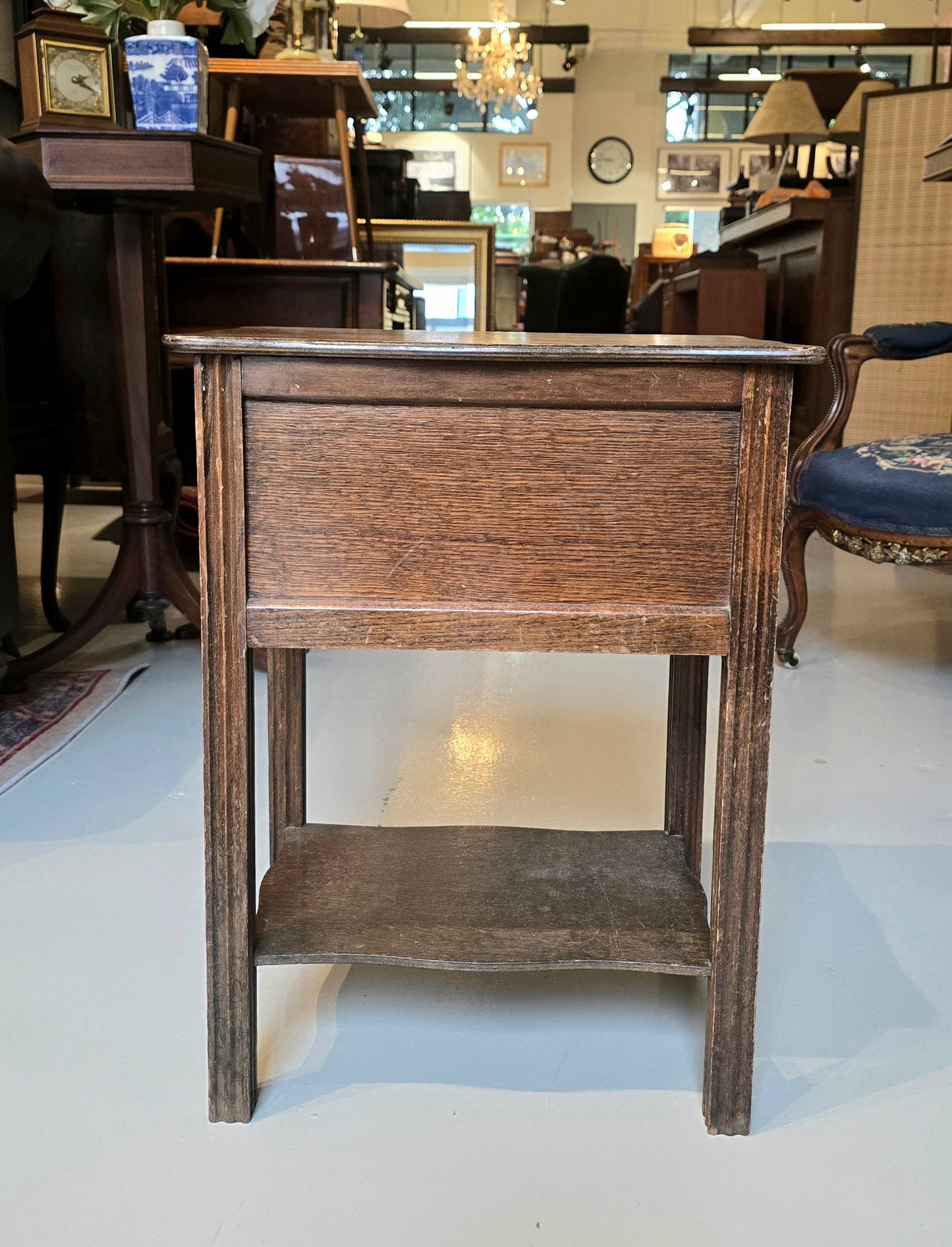 1930s Oak Sewing Box Table by Morco