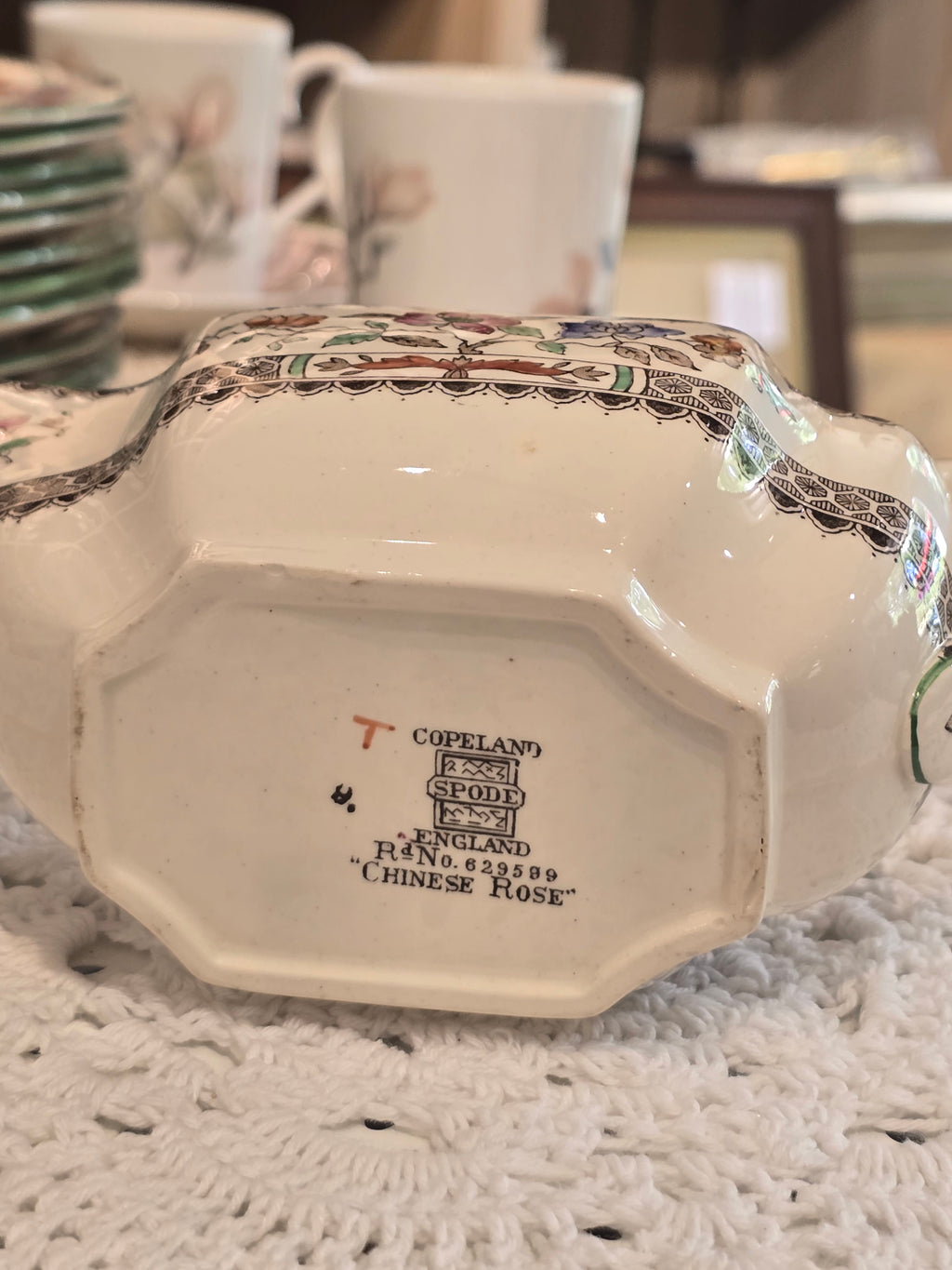 Spode Chinese Rose (Copeland Spode) Sauce Boat
