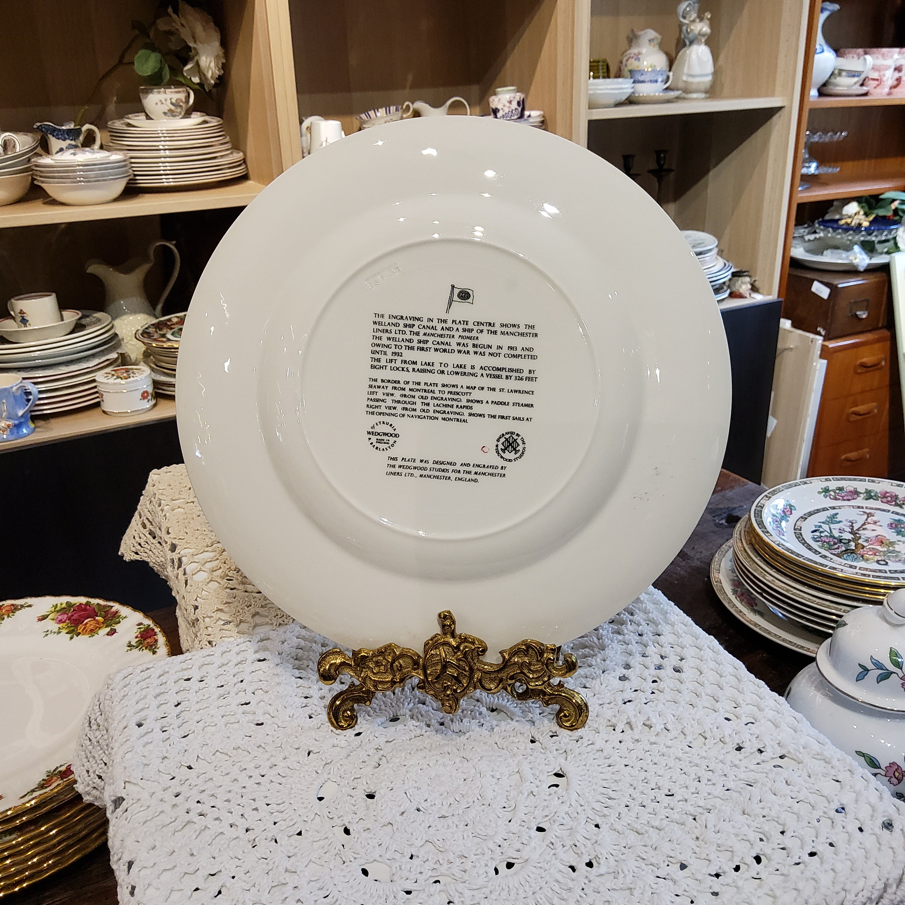 Wedgewood Welland Canal plate