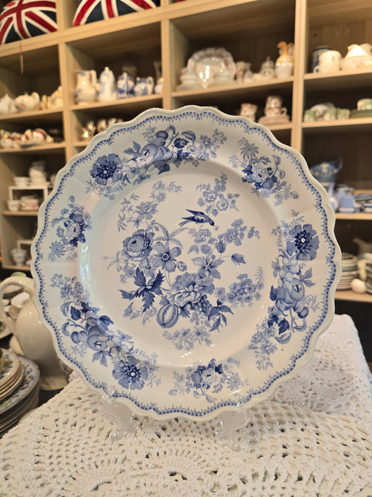 1890 British Flower Dinner Plate 27cm