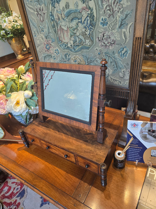 Georgian Regency Mahogany Dressing Table Swing Mirror