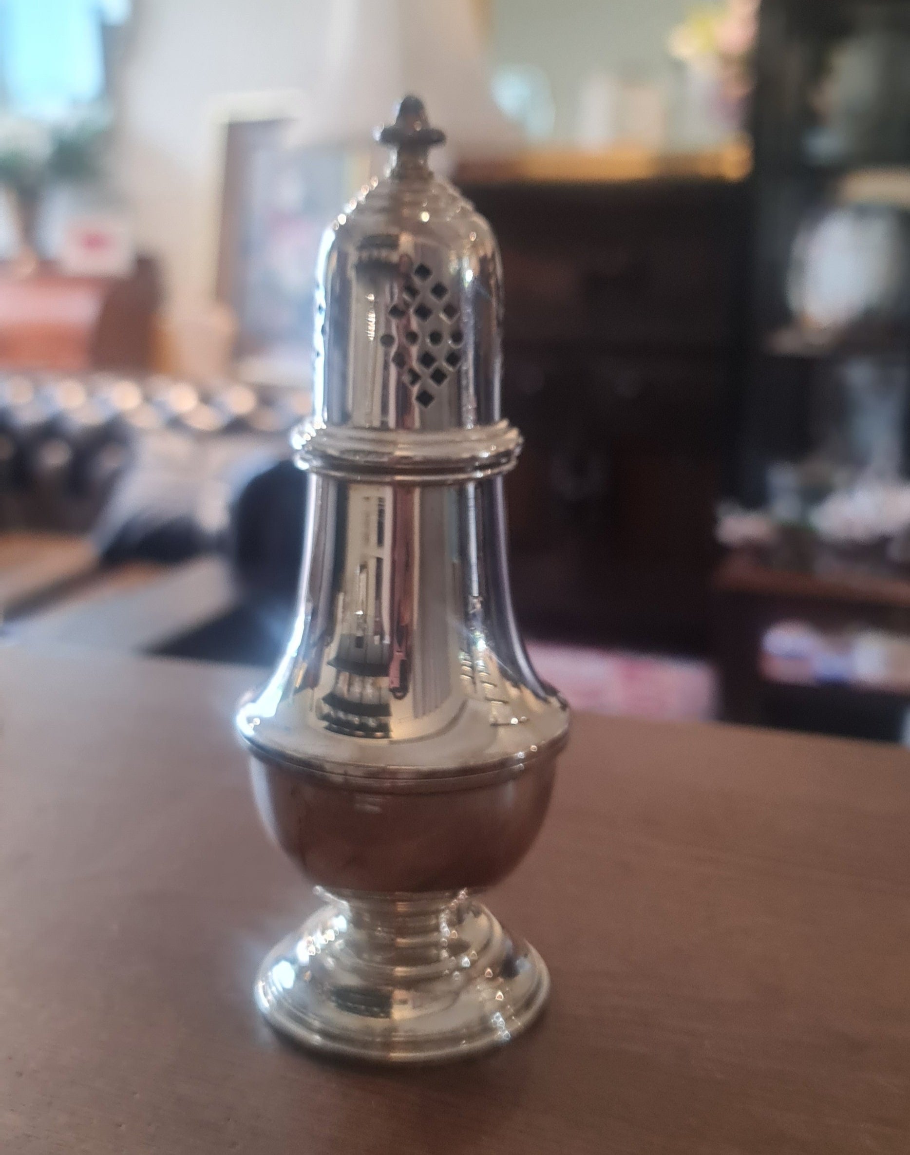 Antique high grade silver plated sugar holder