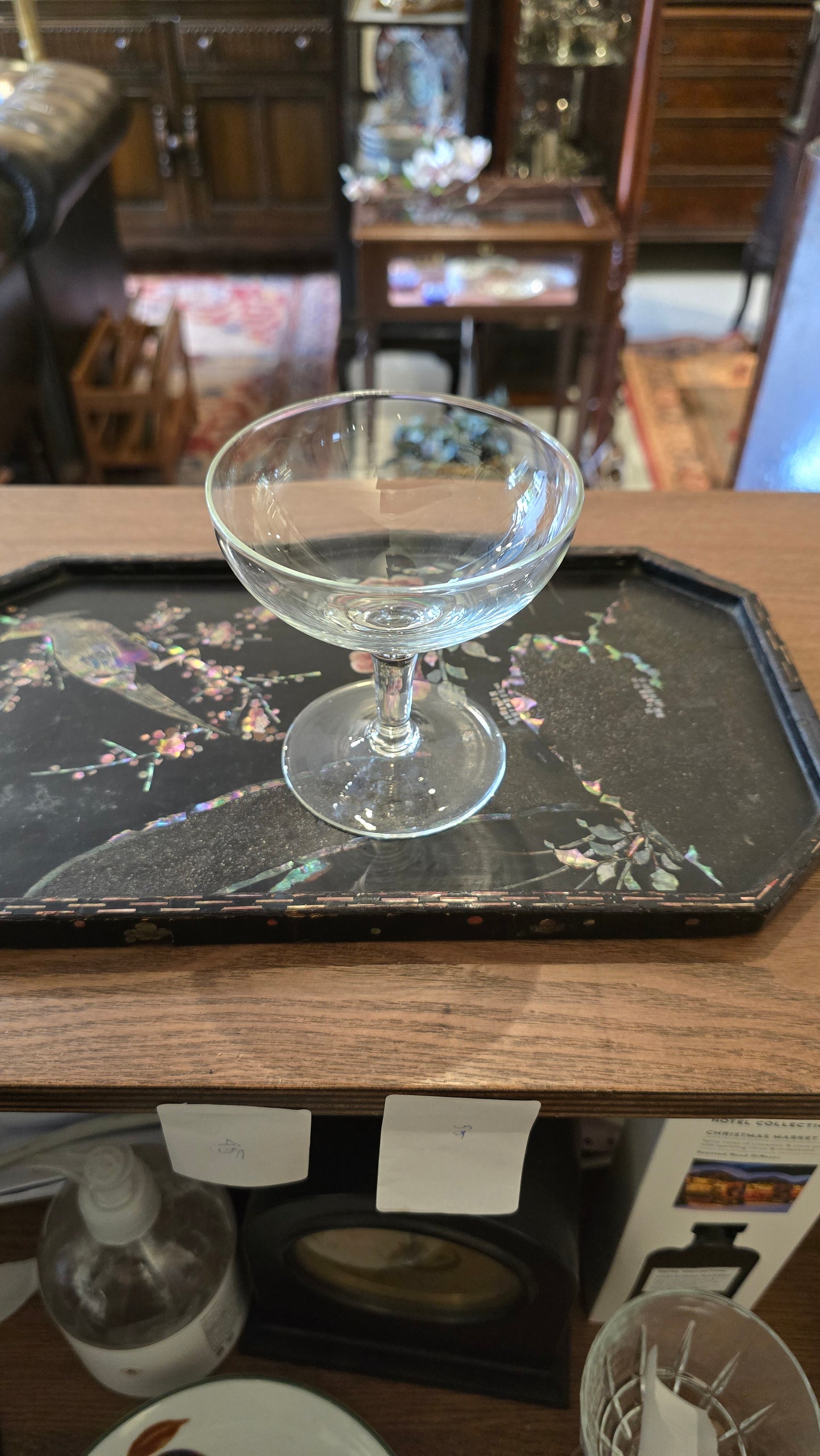 Champagne Coupe with Faceted Stems