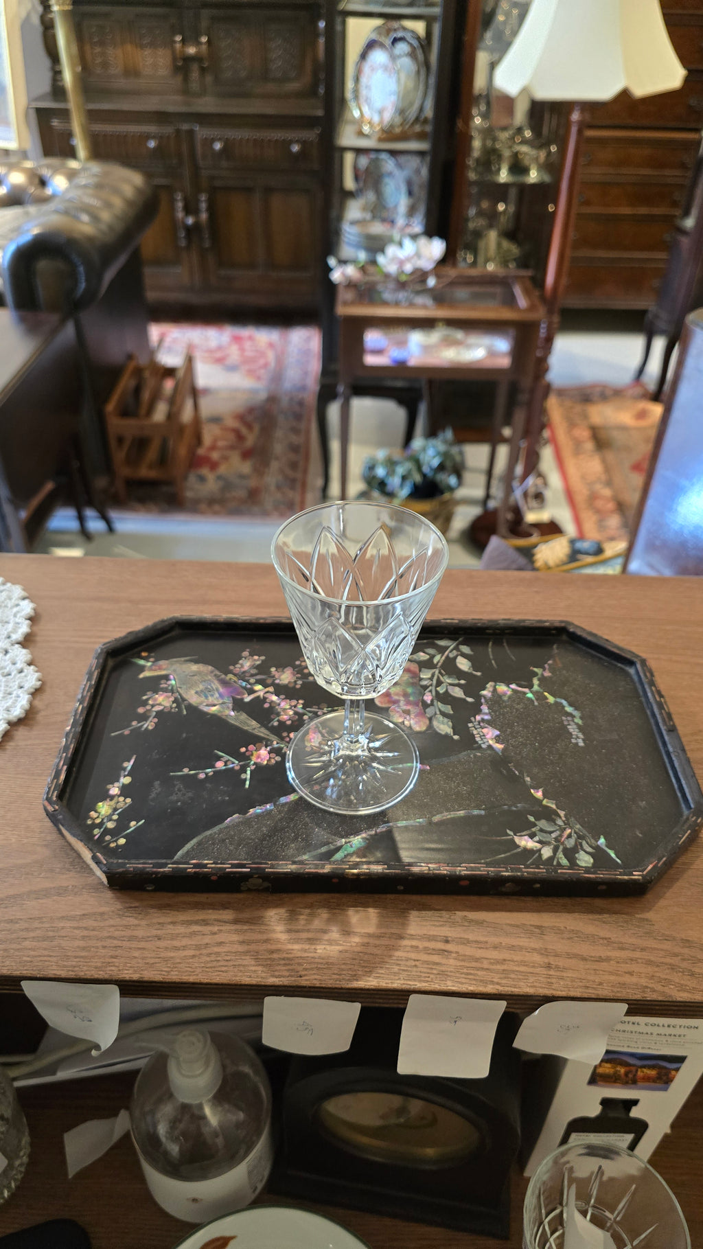 Vintage Pressed Glass Wine Port Glass