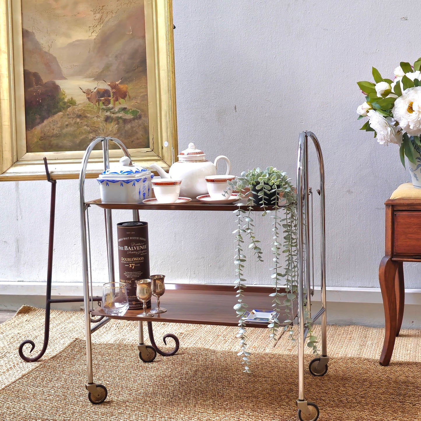 Vintage Germany foldable trolley ADT Dinette