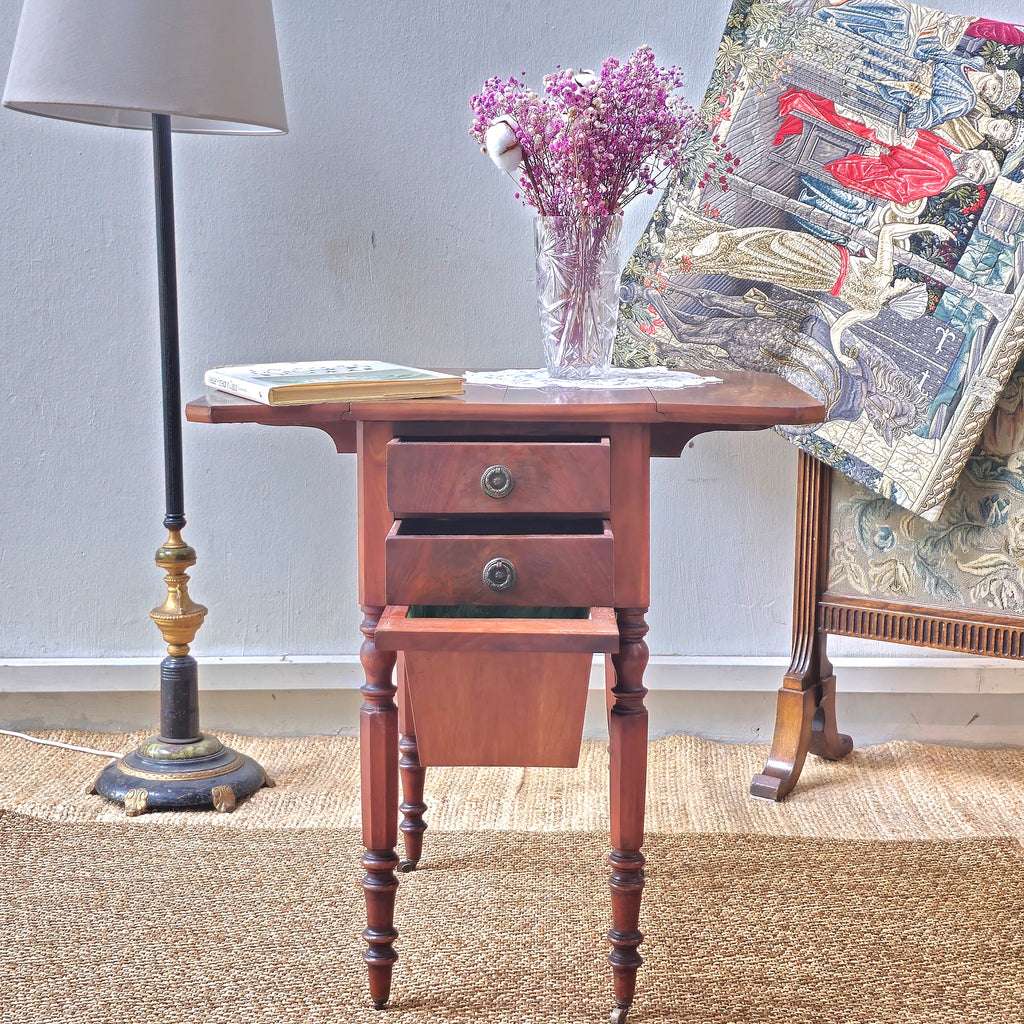 Antique 19th Century Mahogany Drop Leaf Work Table