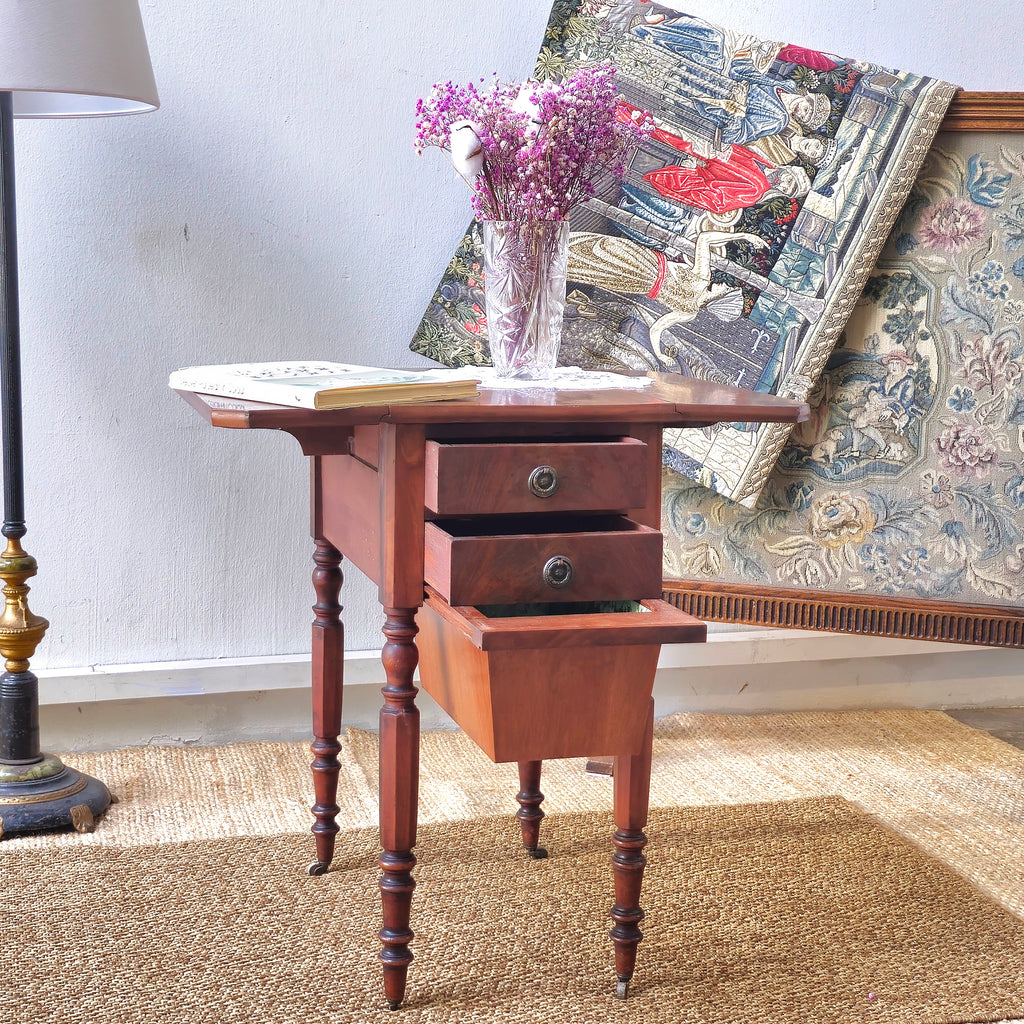 Antique 19th Century Mahogany Drop Leaf Work Table