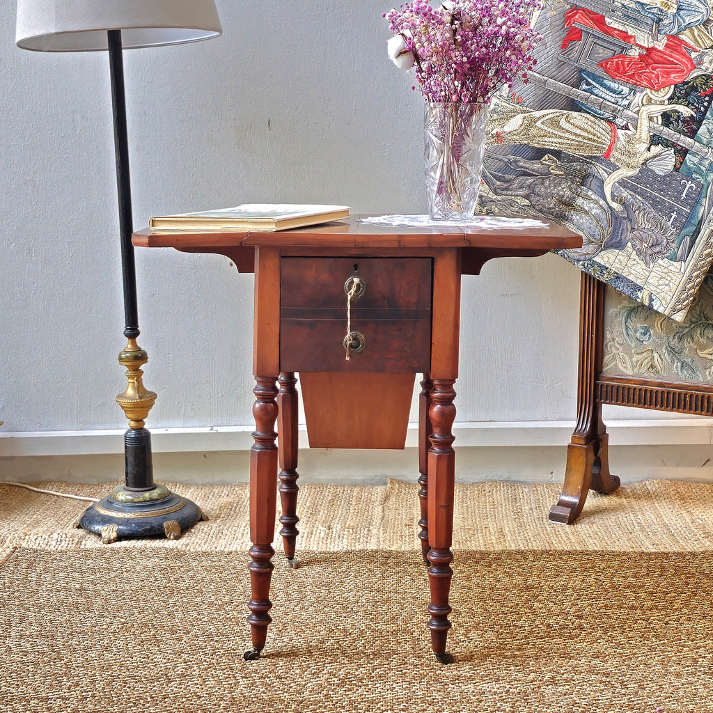 Antique 19th Century Mahogany Drop Leaf Work Table