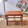 Mid century teak nesting table