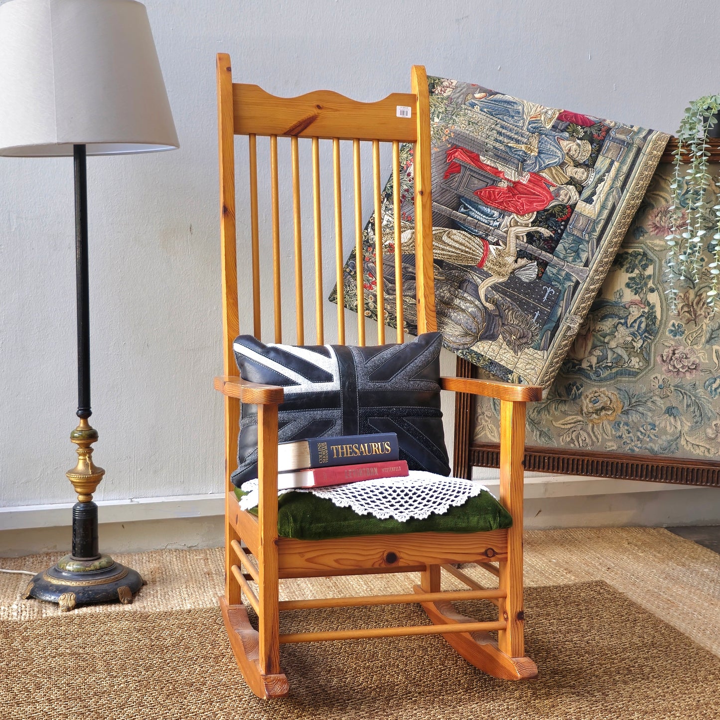 Vintage Solid Pine Rocking Chair