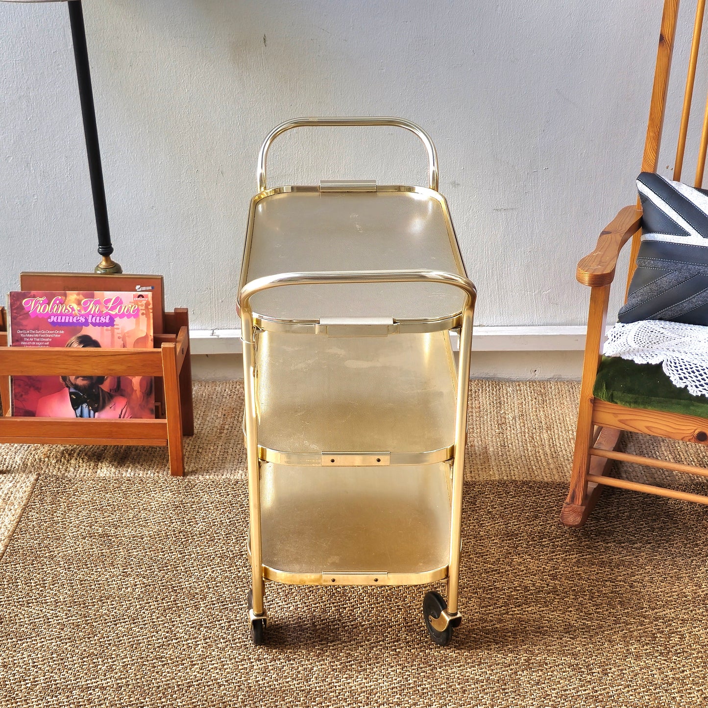 Vintage Silver Retro 3 Tier Trolley