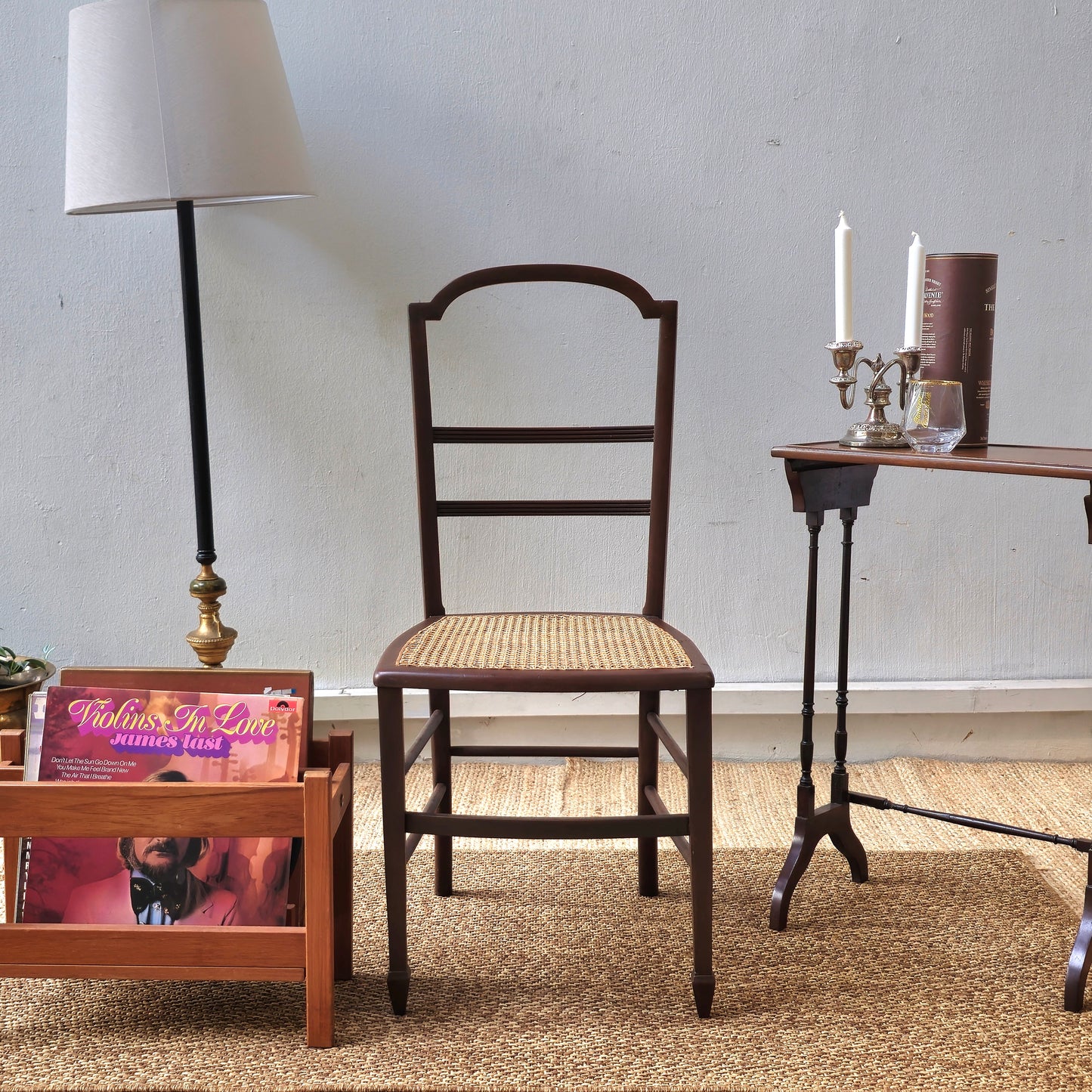 Elegant Georgian/Regency Style Cane Seat Side Chair