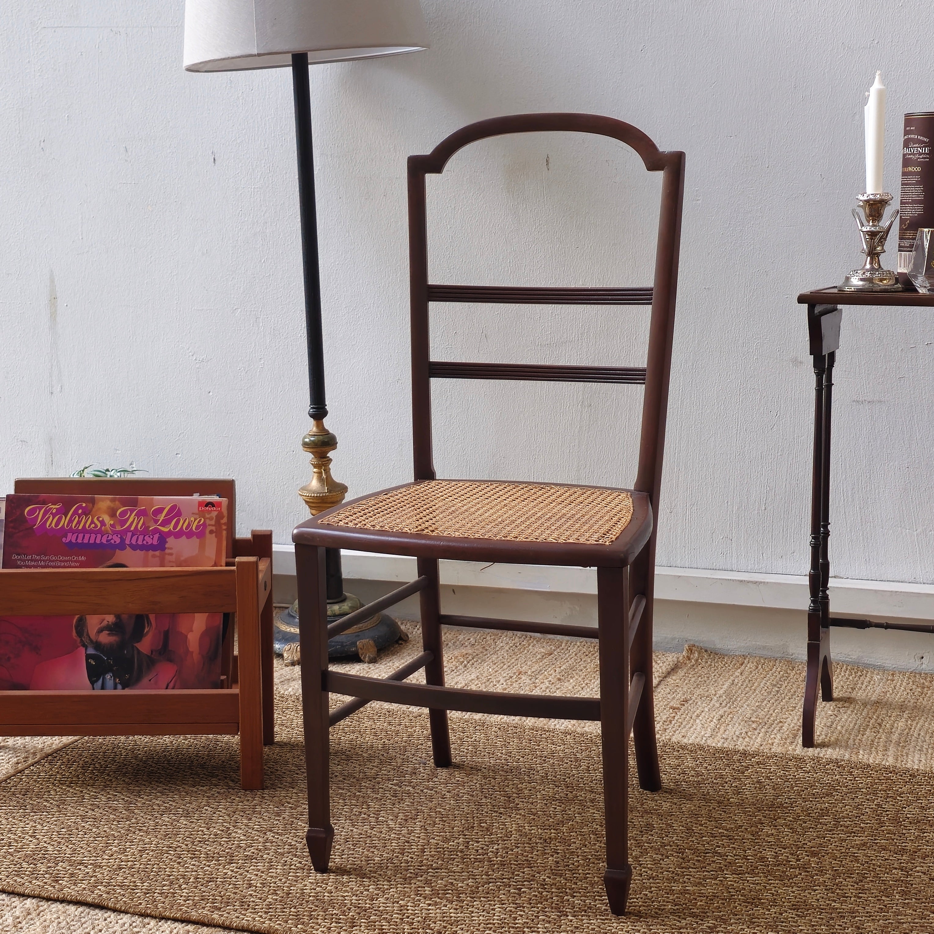 Elegant Georgian/Regency Style Cane Seat Side Chair