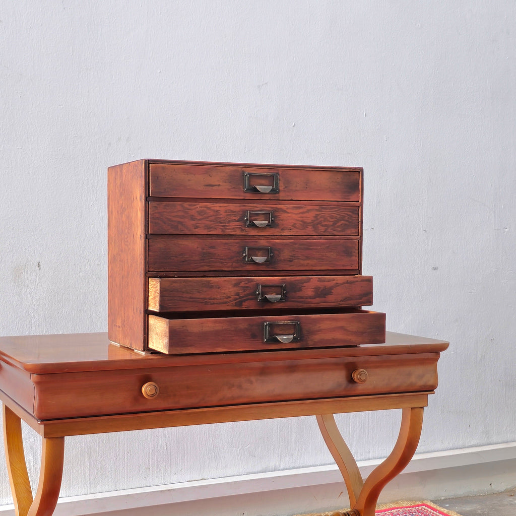 Antique Oak 5-Tier Engineer Drawer
