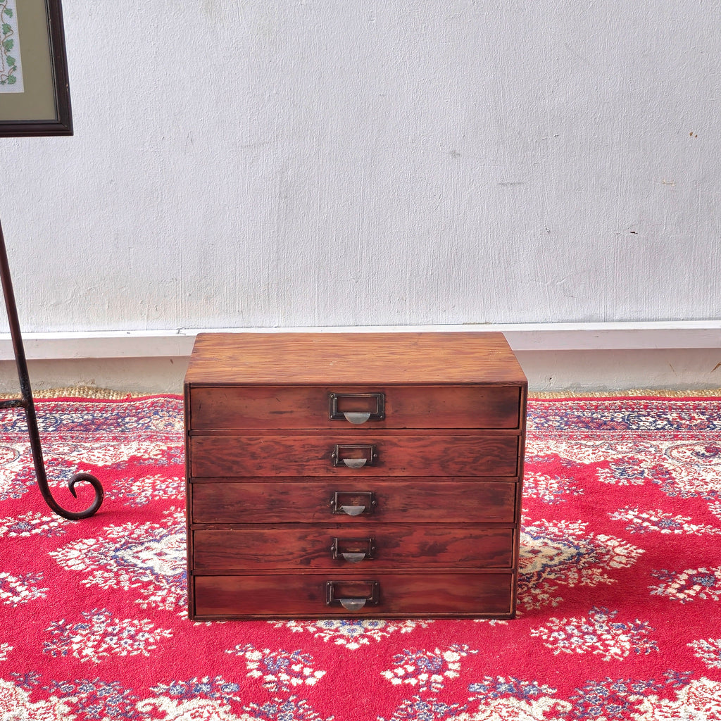 Antique Oak 5-Tier Engineer Drawer
