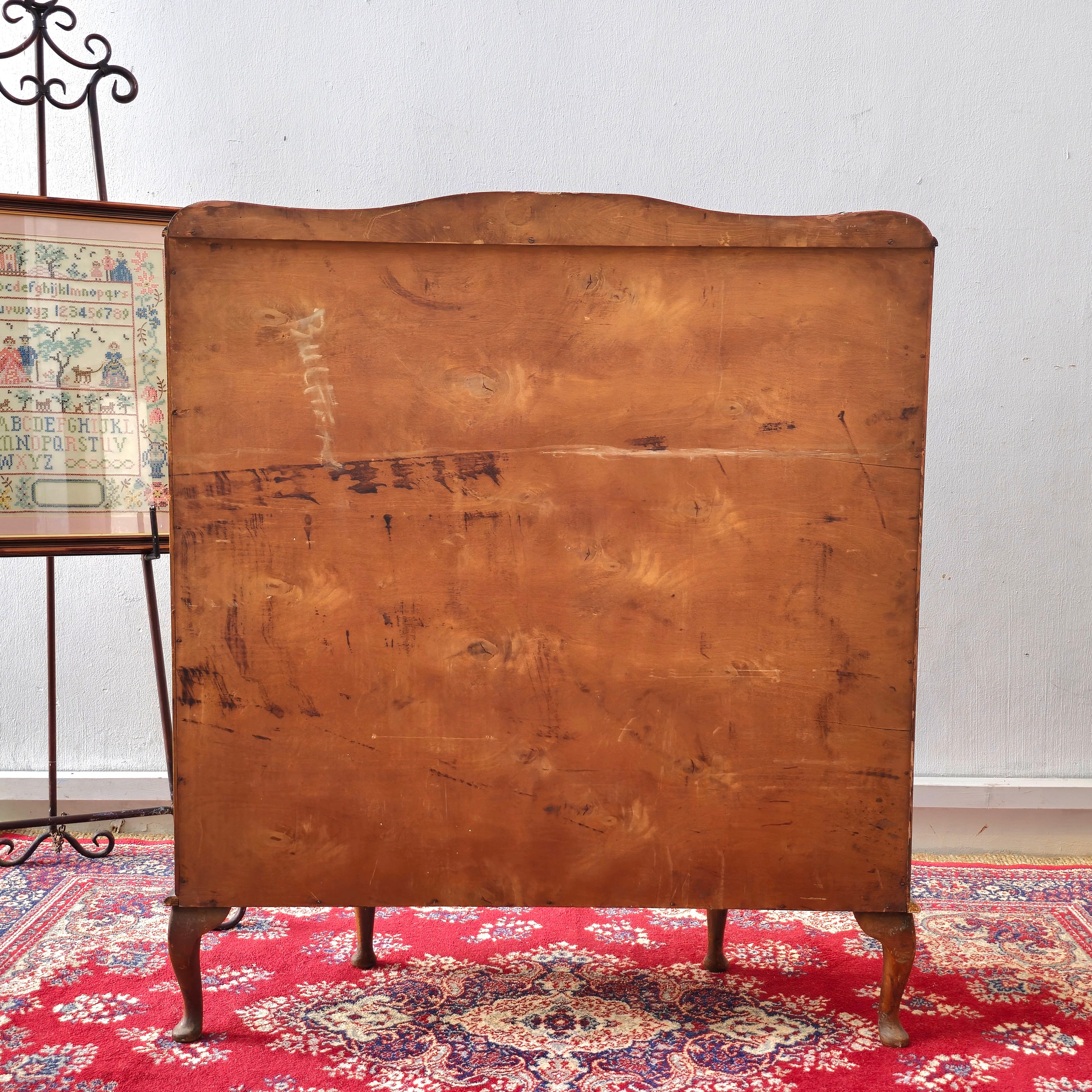 Vintage Barget Uitility London Art Deco Walnut and Glass Curio Display Cabinet