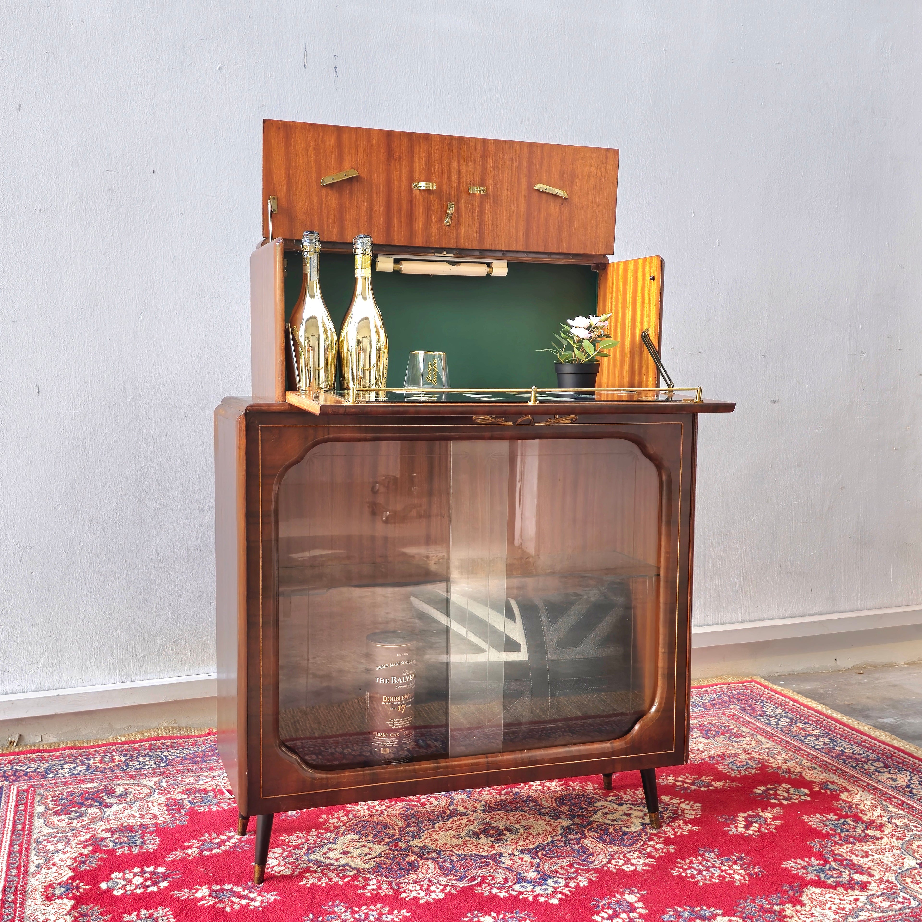Exceptional Vintage Cocktail display cabinet