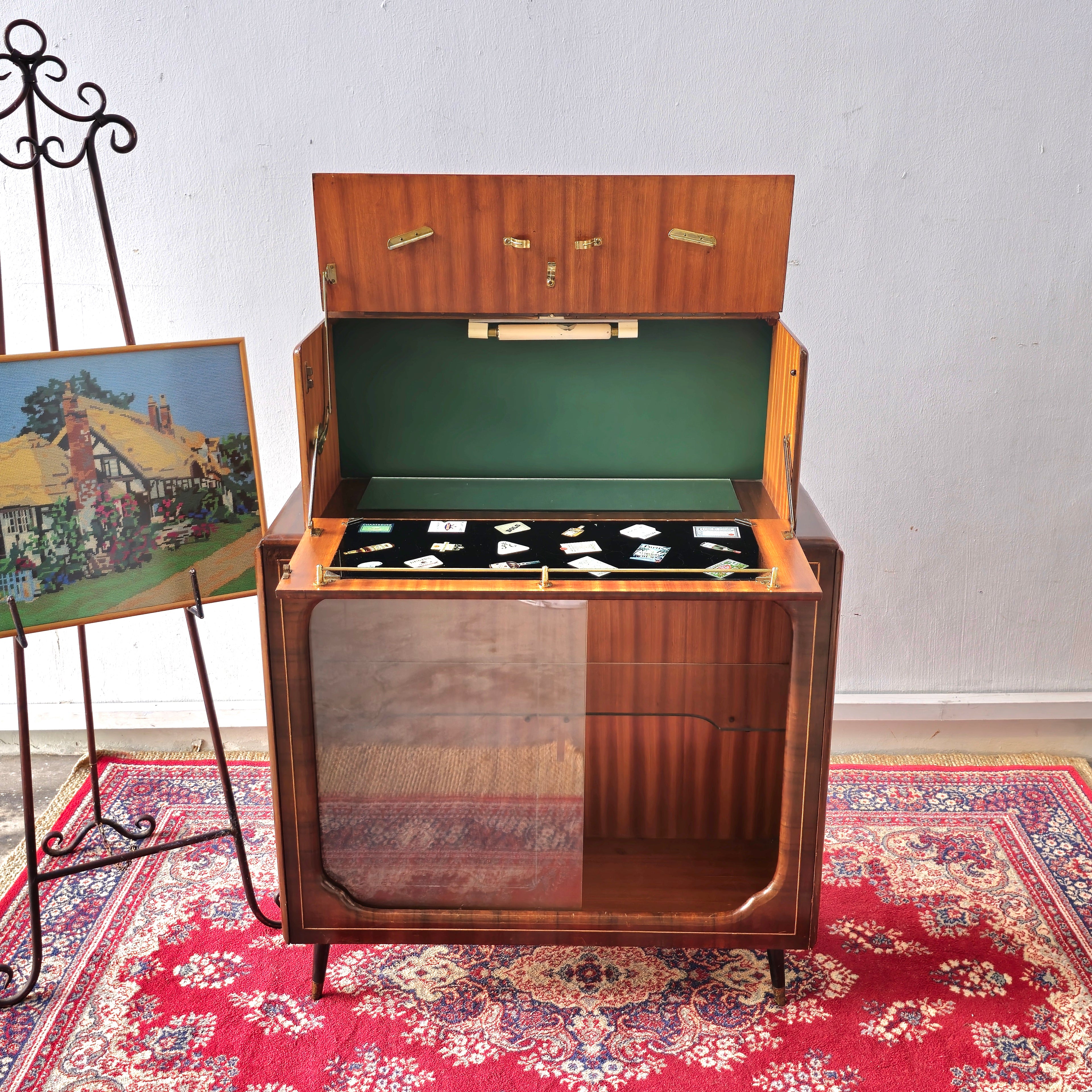 Exceptional Vintage Cocktail display cabinet