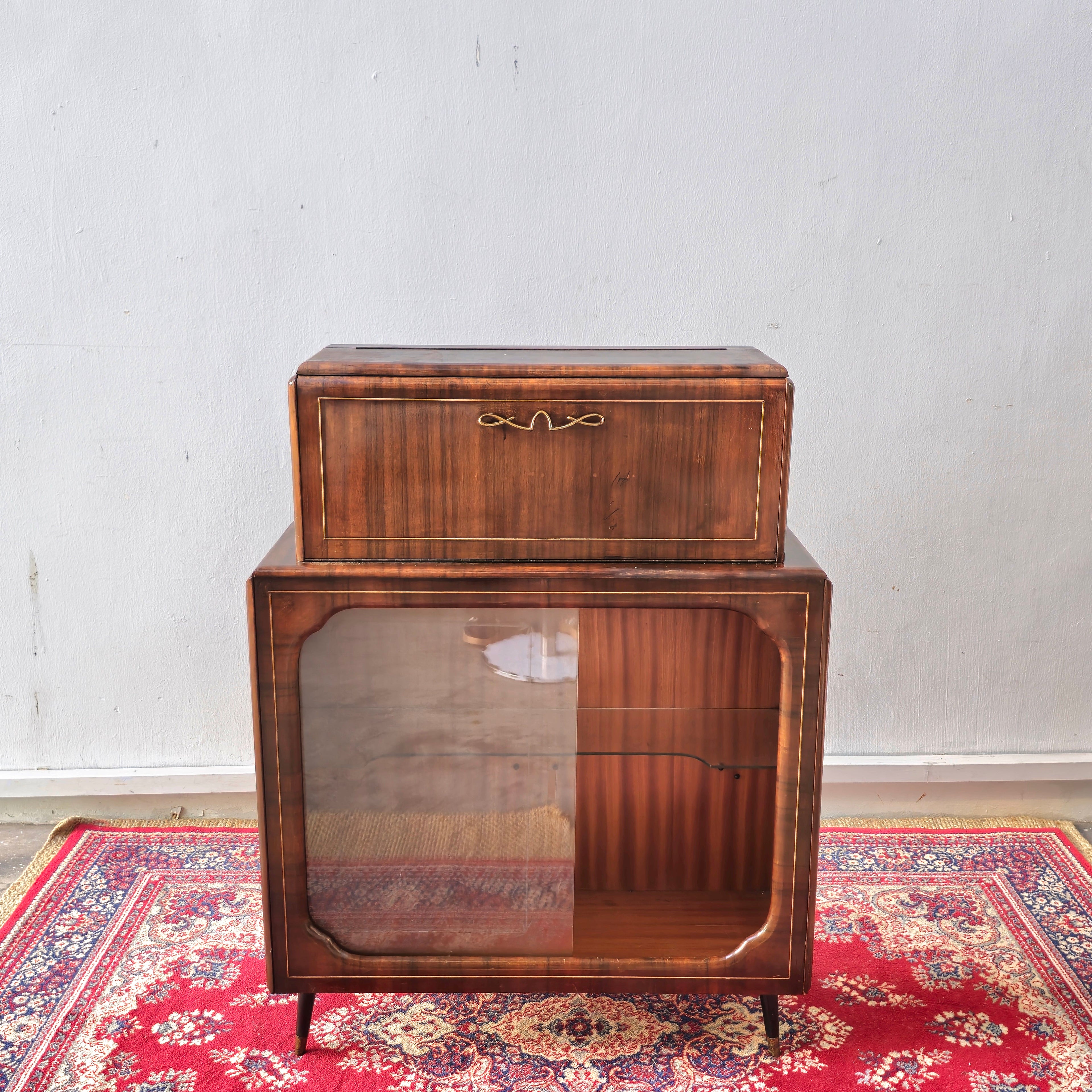 Exceptional Vintage Cocktail display cabinet