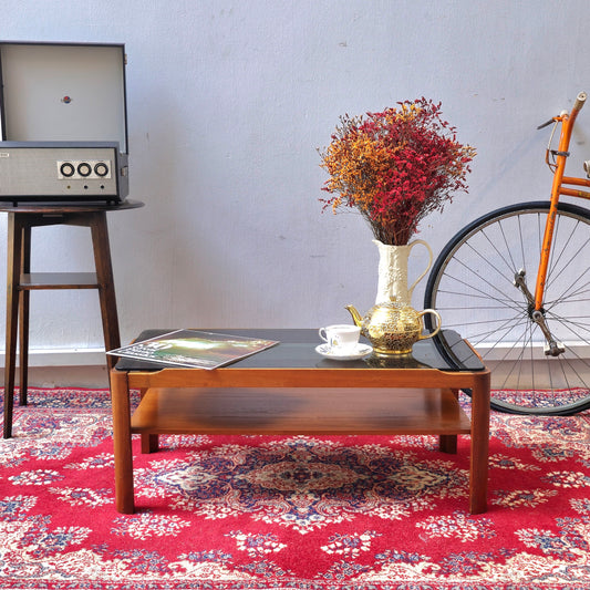 Vintage British G-Plan Teak & Glass Side Table – Mid-Century Modern
