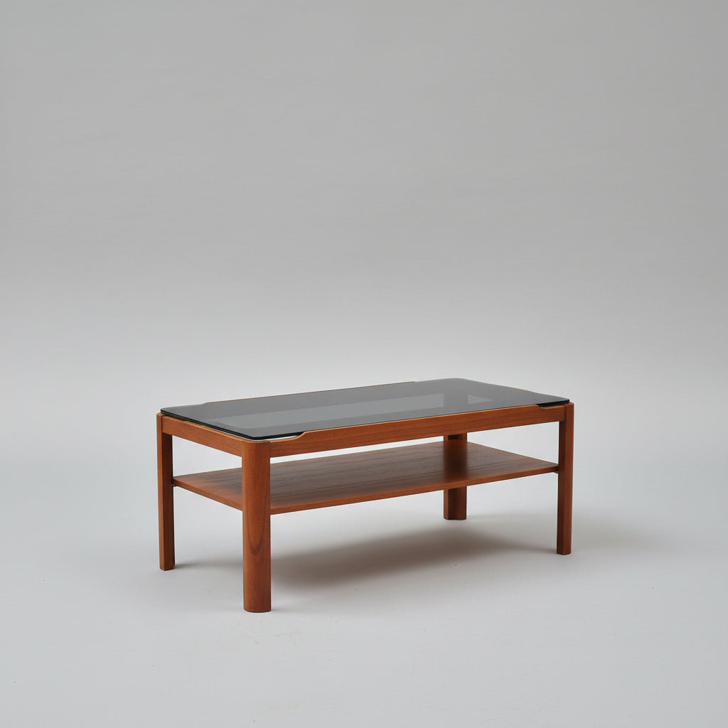 Vintage British G-Plan Teak & Glass Side Table