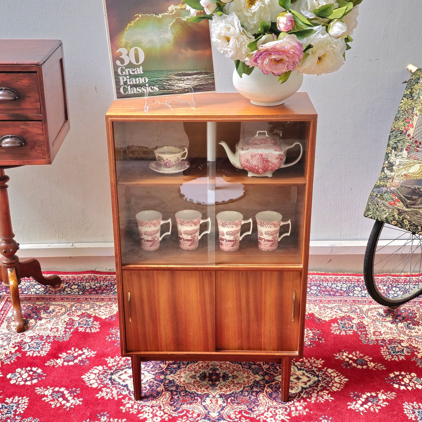 Mid-Century Teak Petite display cabinet