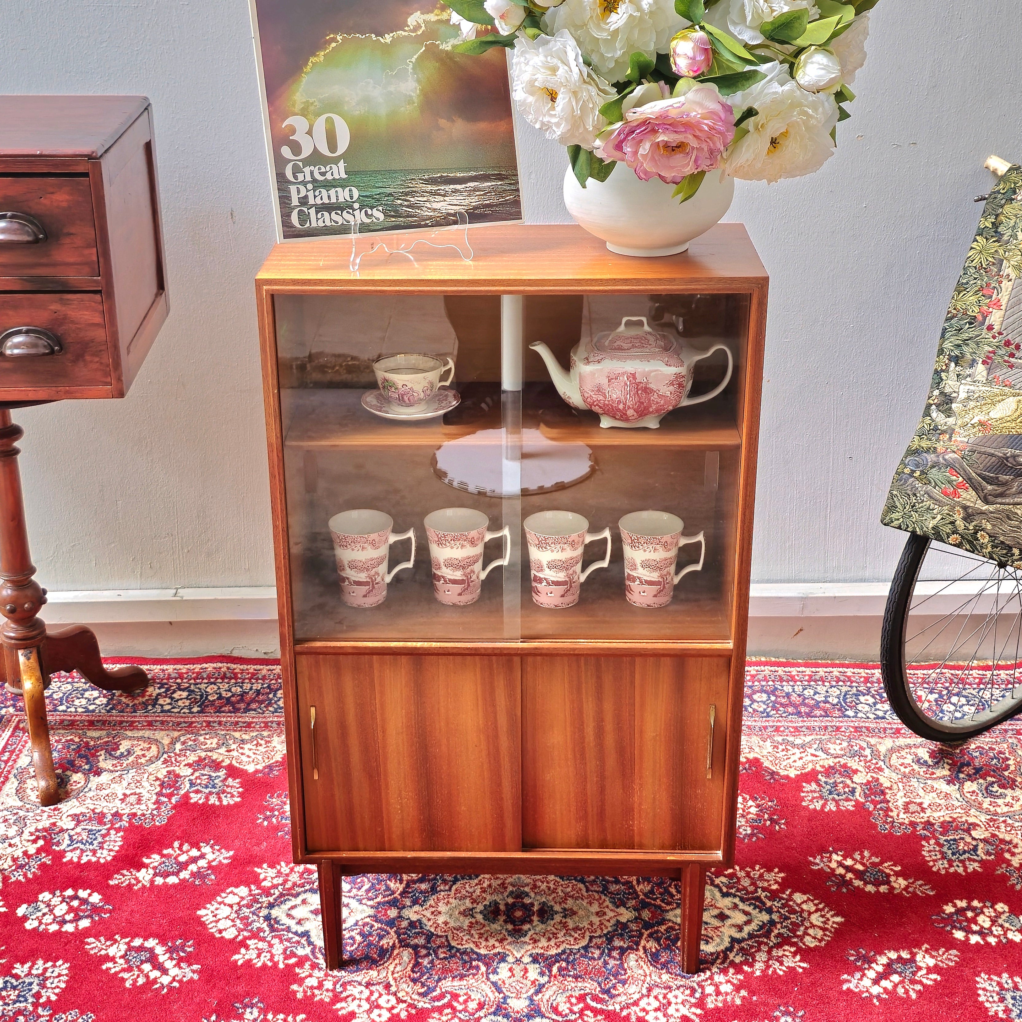 Mid-Century Teak Petite display cabinet