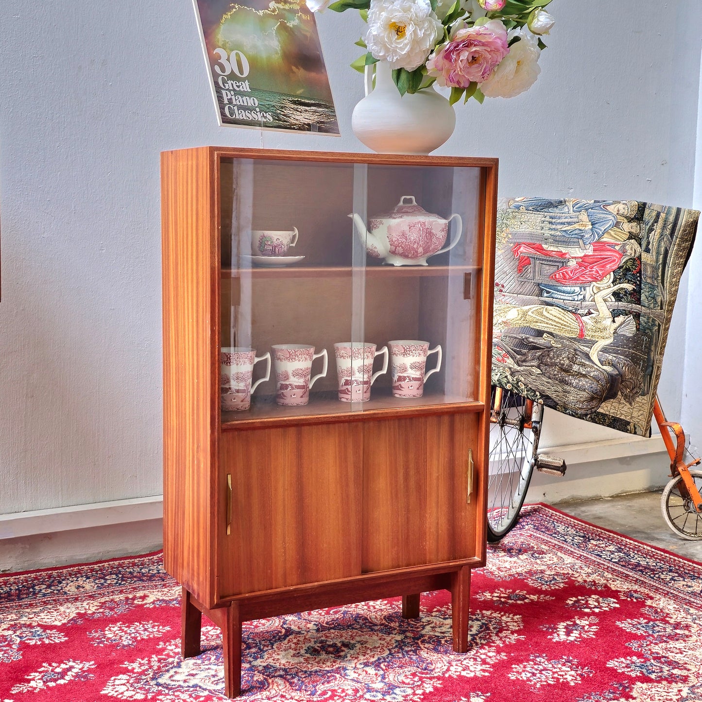 Mid-Century Teak Petite display cabinet