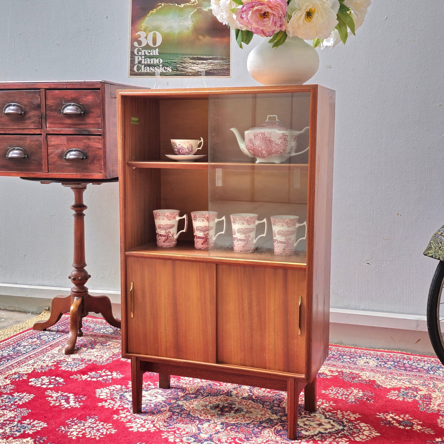 Mid-Century Teak Petite display cabinet