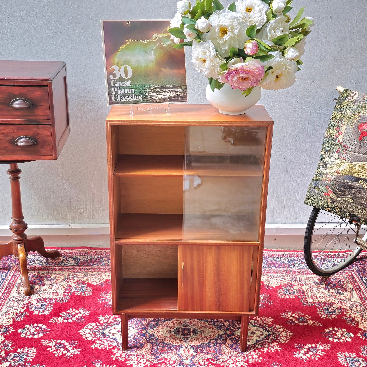Mid-Century Teak Petite display cabinet