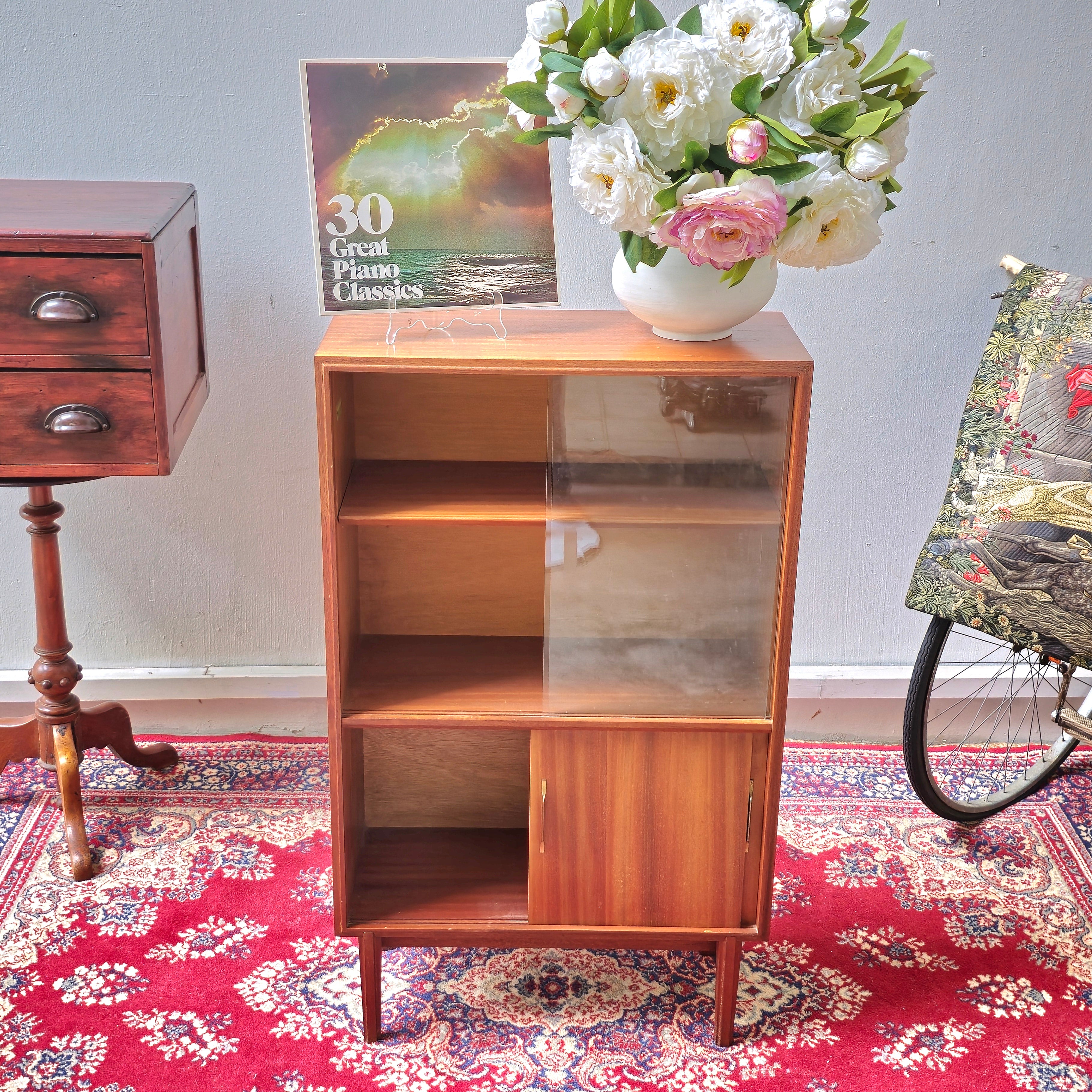 Mid-Century Teak Petite display cabinet