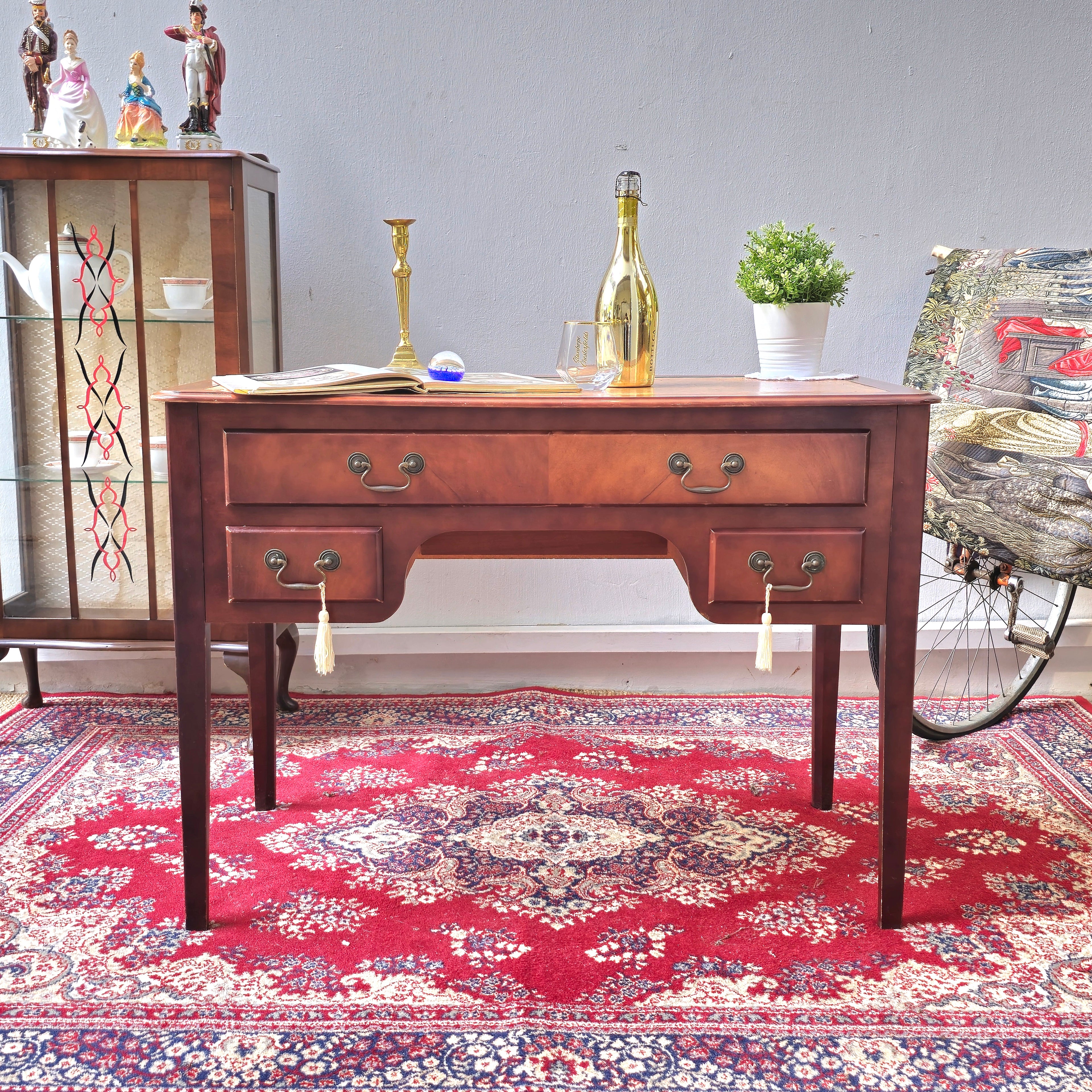 Antique Sheraton Revival Satinwood Desk