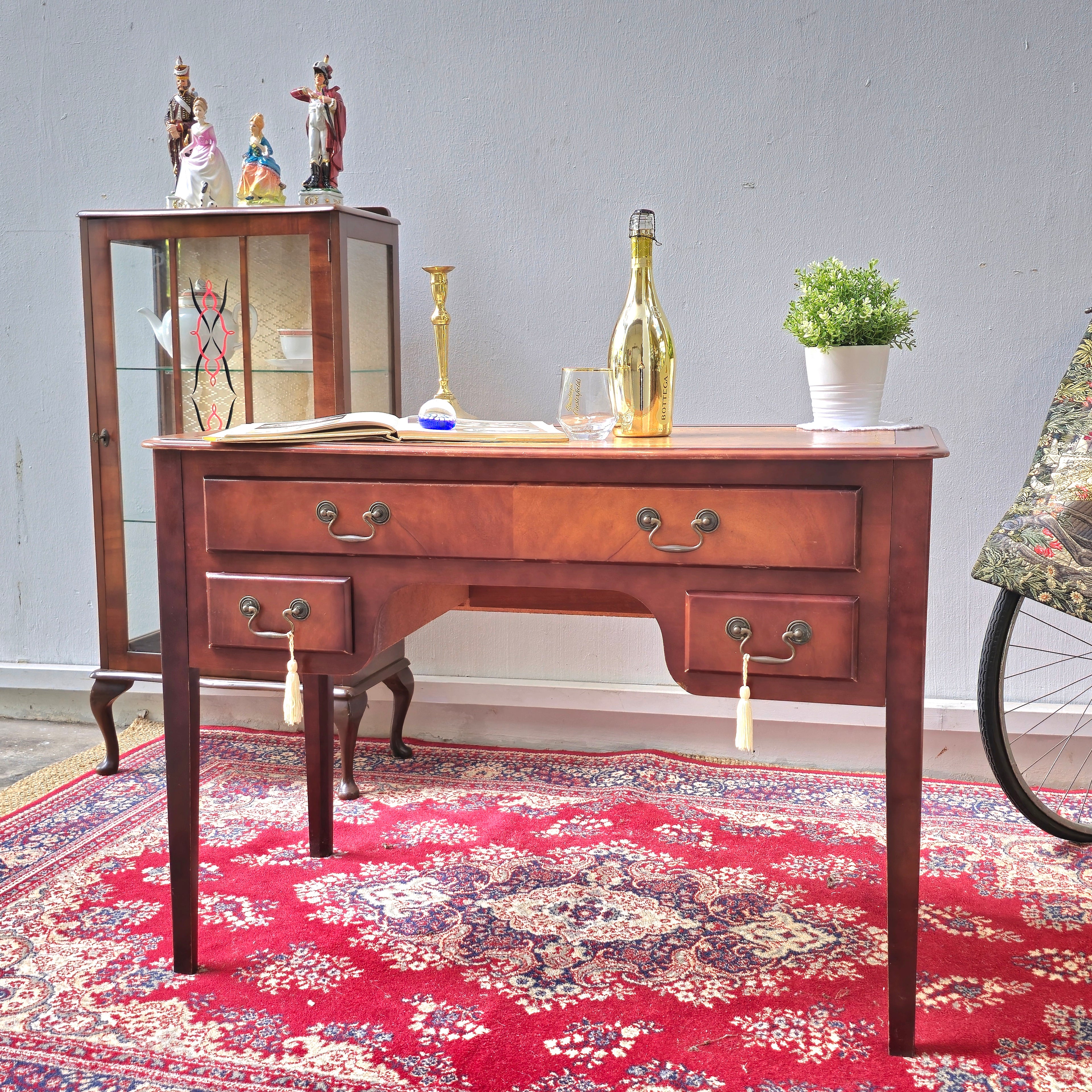 Antique Sheraton Revival Satinwood Desk