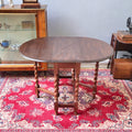 Antique Drop Leaf Table on Barley Twist Supports