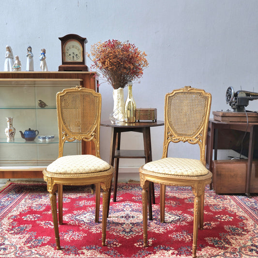 A Pair of Victorian era French Petite chairs