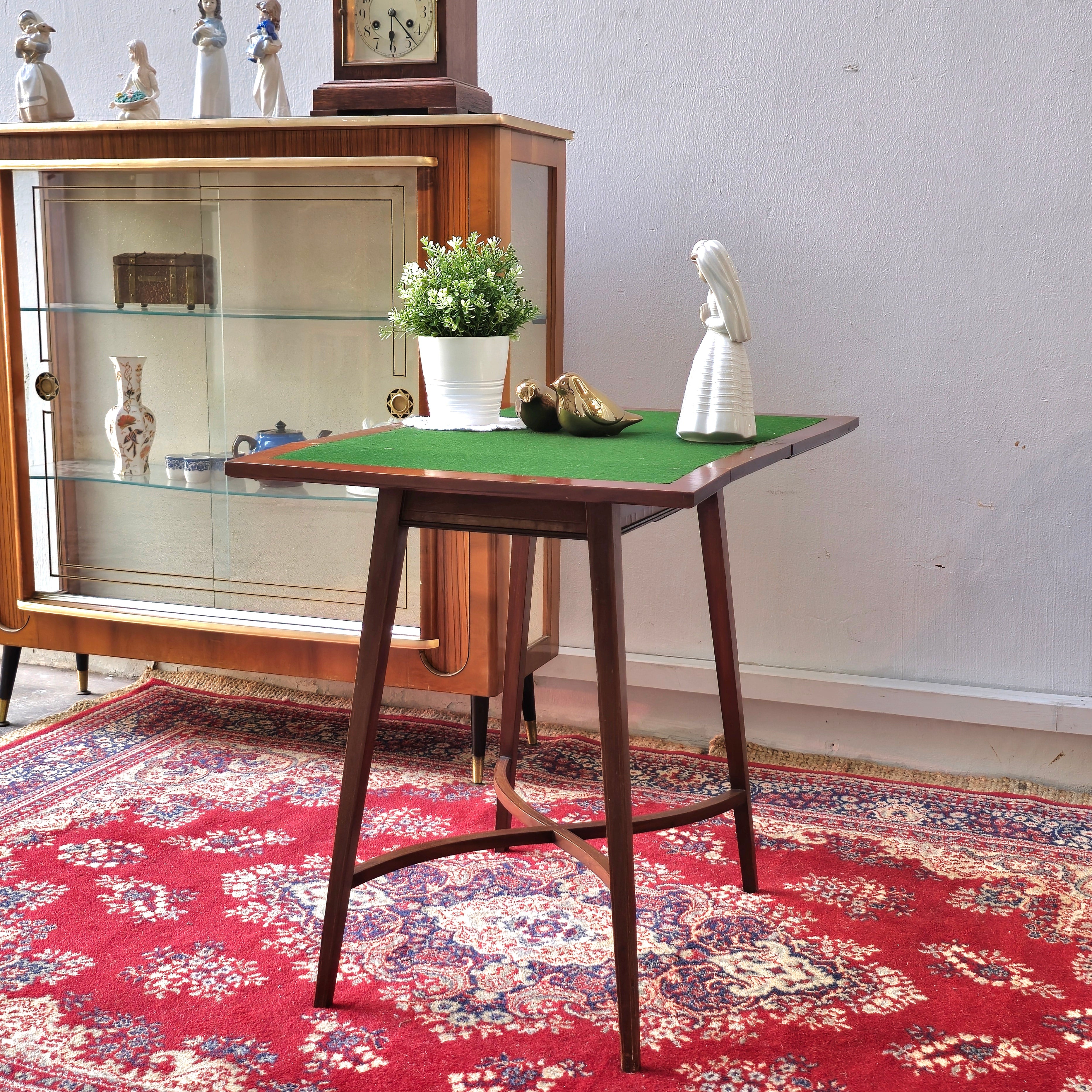 Edwardian Crossbanded Mahogany Rectangular Fold-Over Card Table