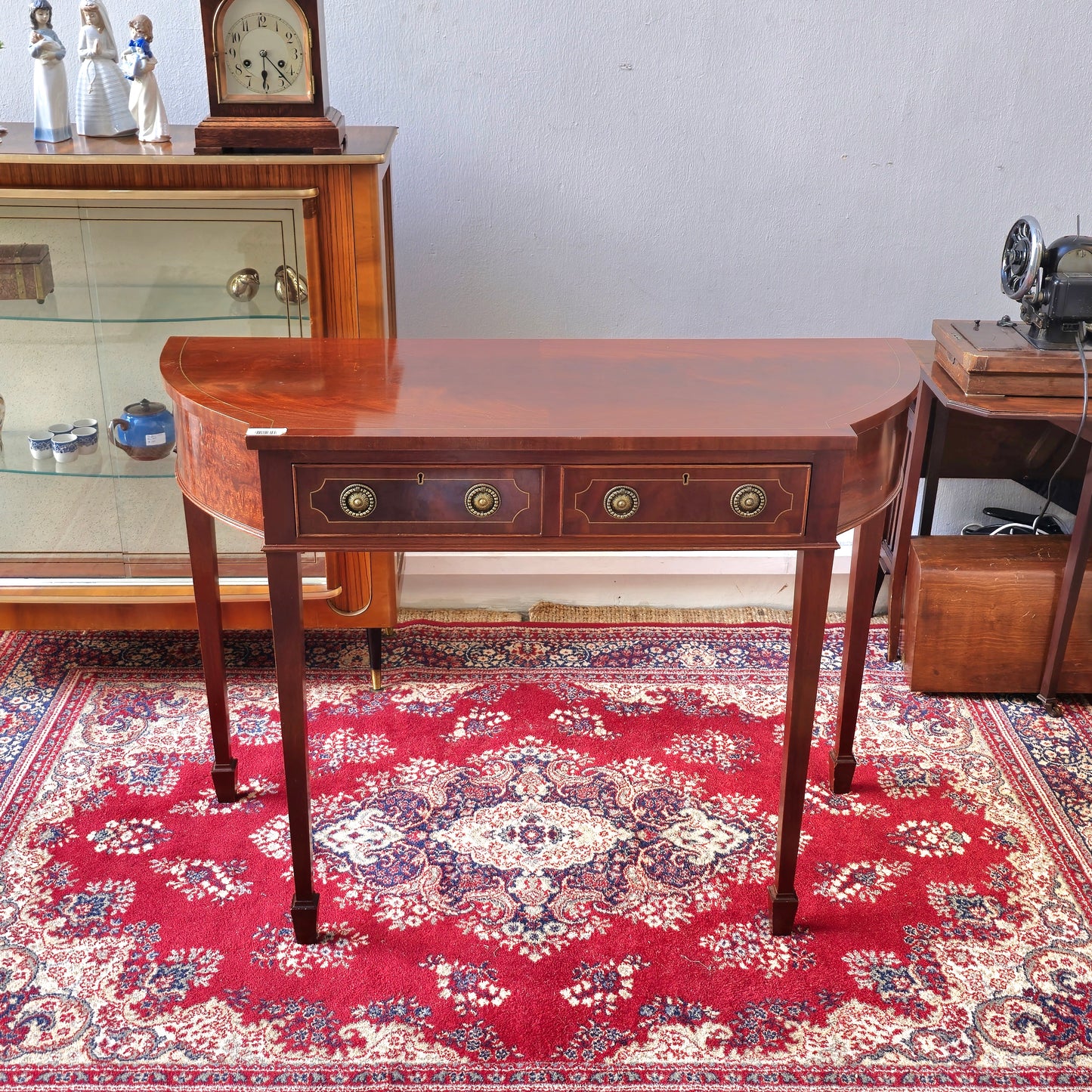 British Vintage Mahogany side broad /  flip top Table