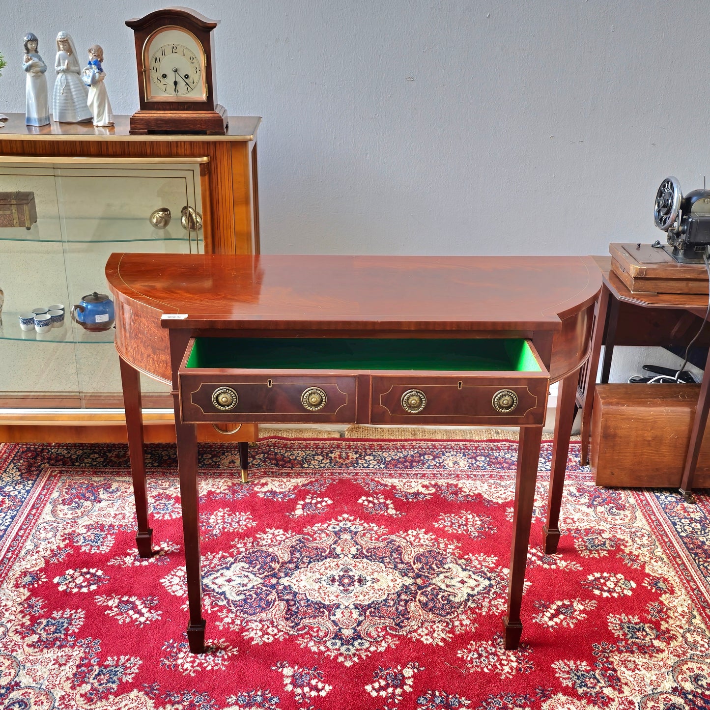British Vintage Mahogany side broad /  flip top Table