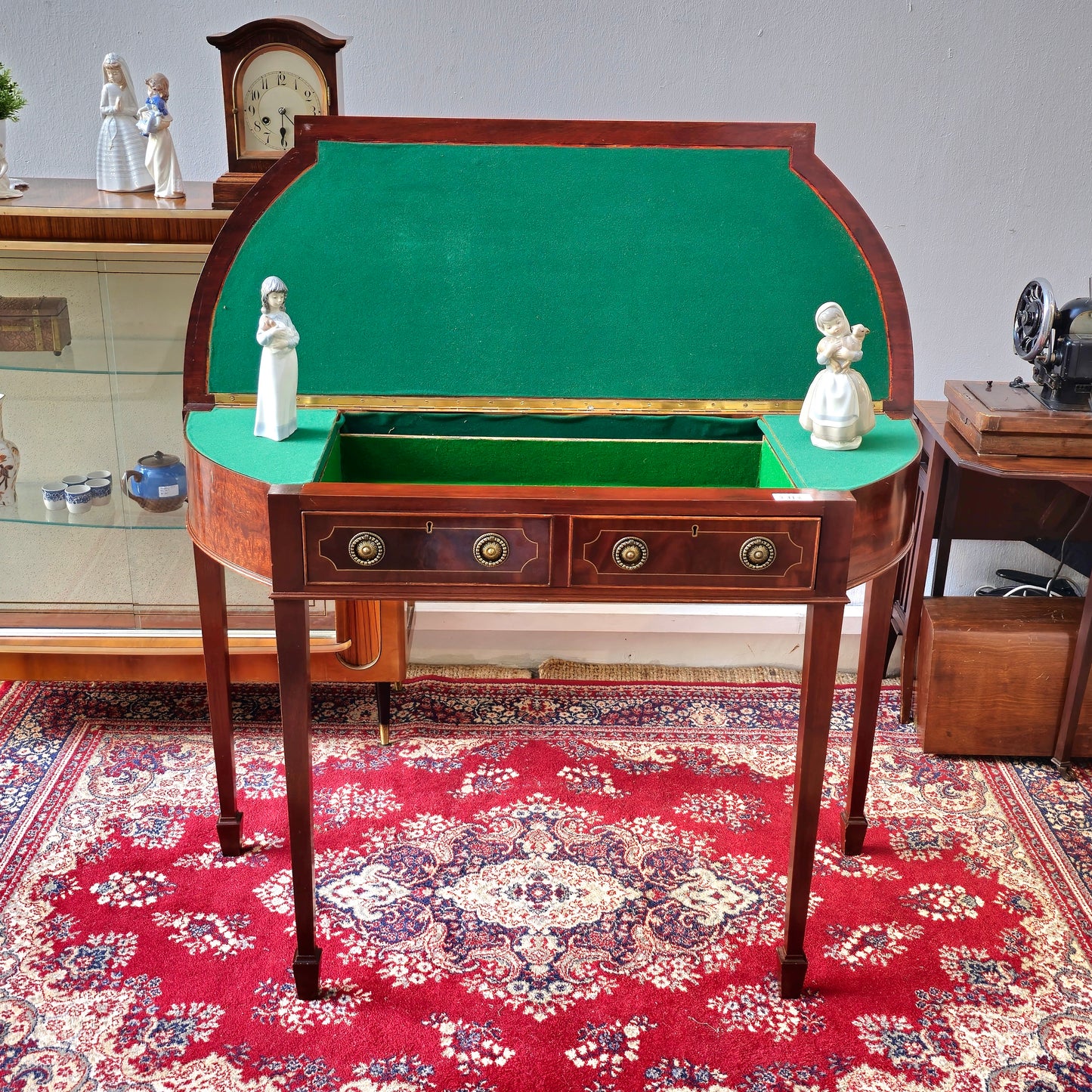 British Vintage Mahogany side broad /  flip top Table
