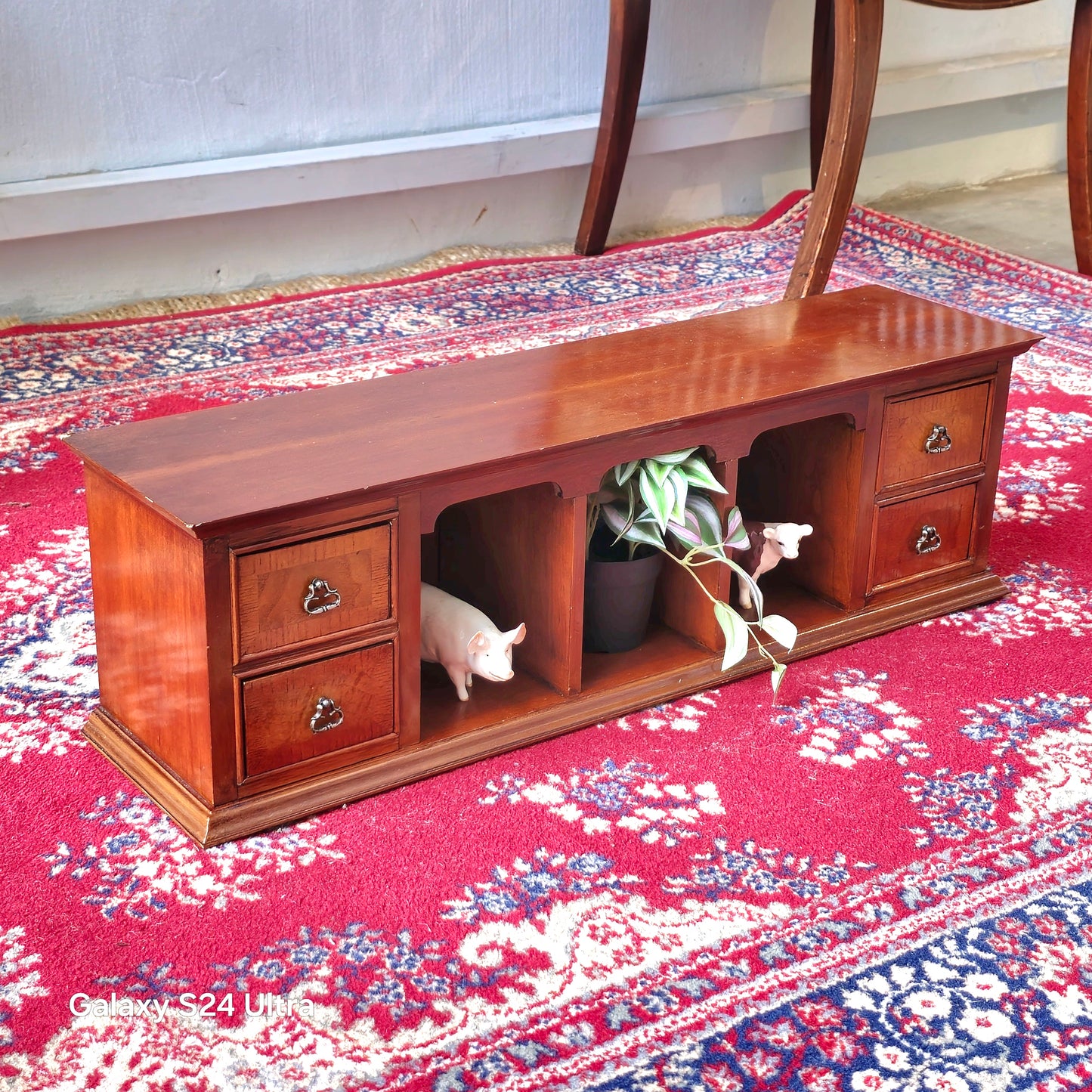 Vintage Desktop Storage Unit or Display Cabinet