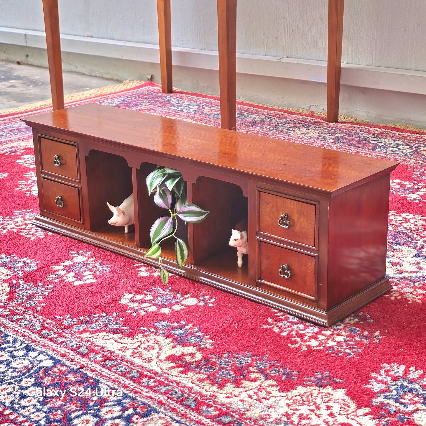 Vintage Desktop Storage Unit or Display Cabinet