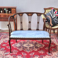 Elegant Mahogany Inlaid 3 seater Chairs