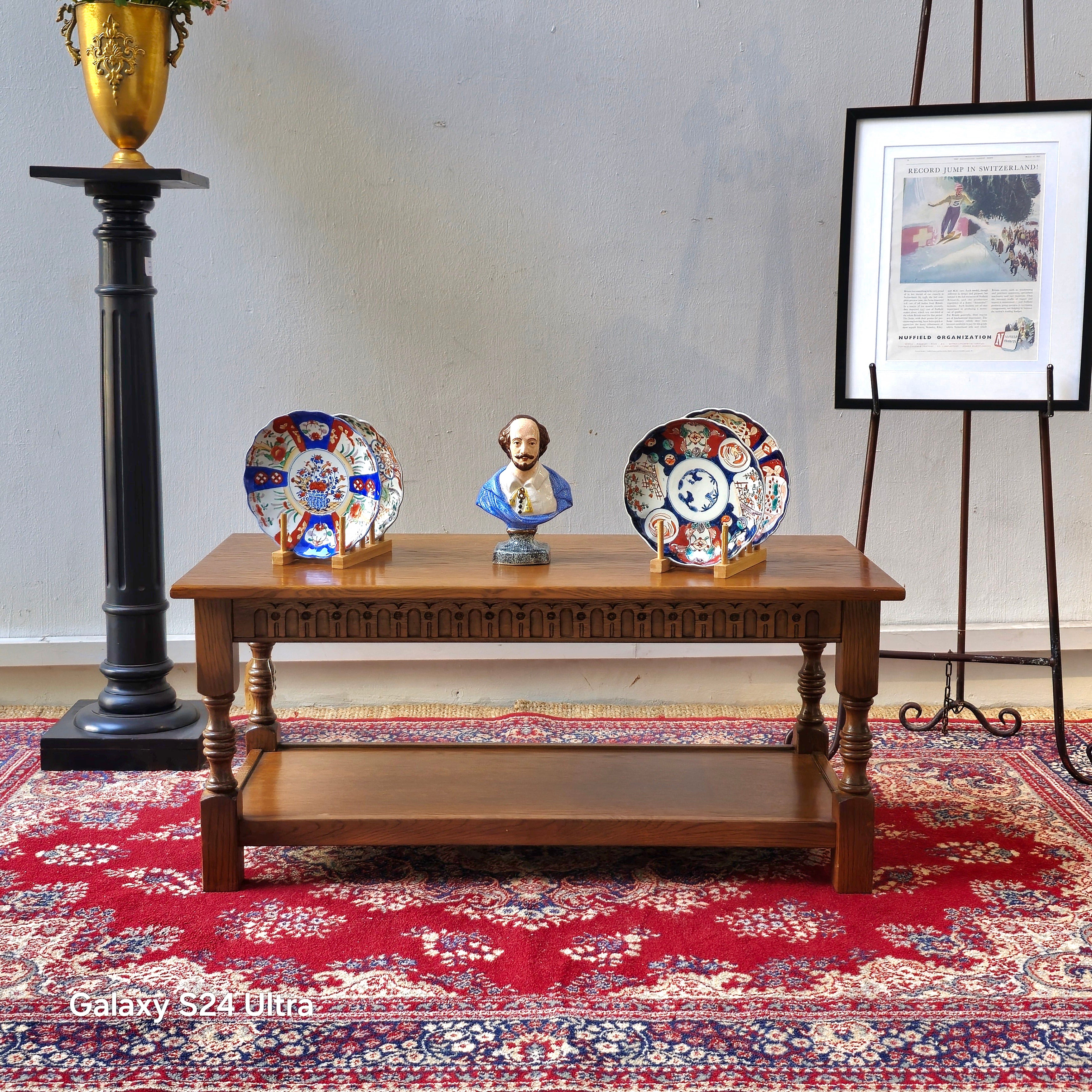 Vintage Solid Oak Coffee Table