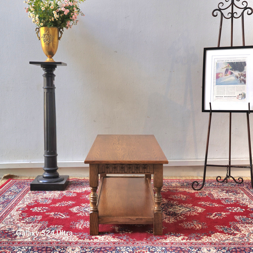 Vintage Solid Oak Coffee Table