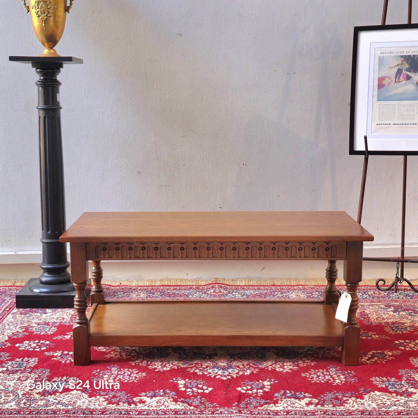 Vintage Solid Oak Coffee Table