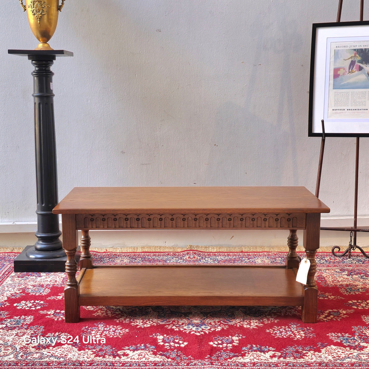 Vintage Solid Oak Coffee Table