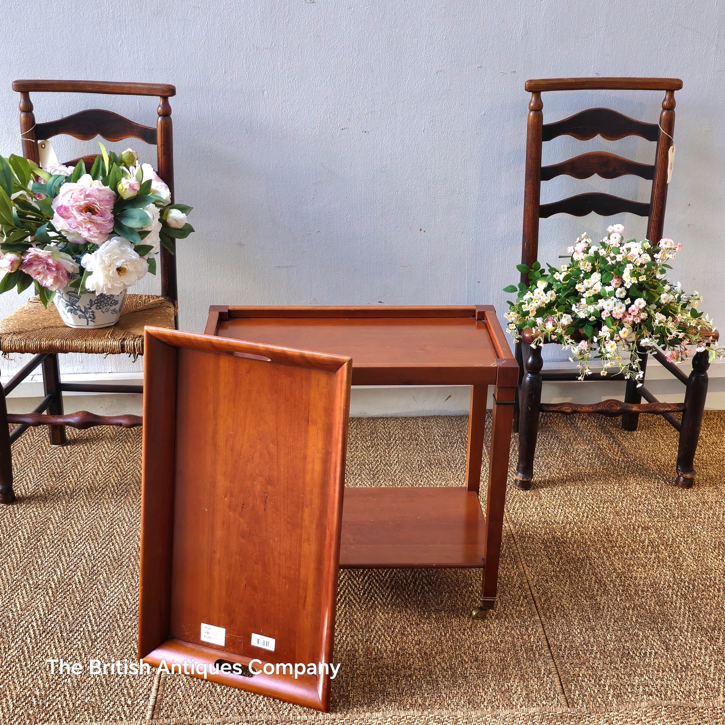 GRANGE CHERRY TWO TIER TABLE WITH DETACHABLE TRAY TOP