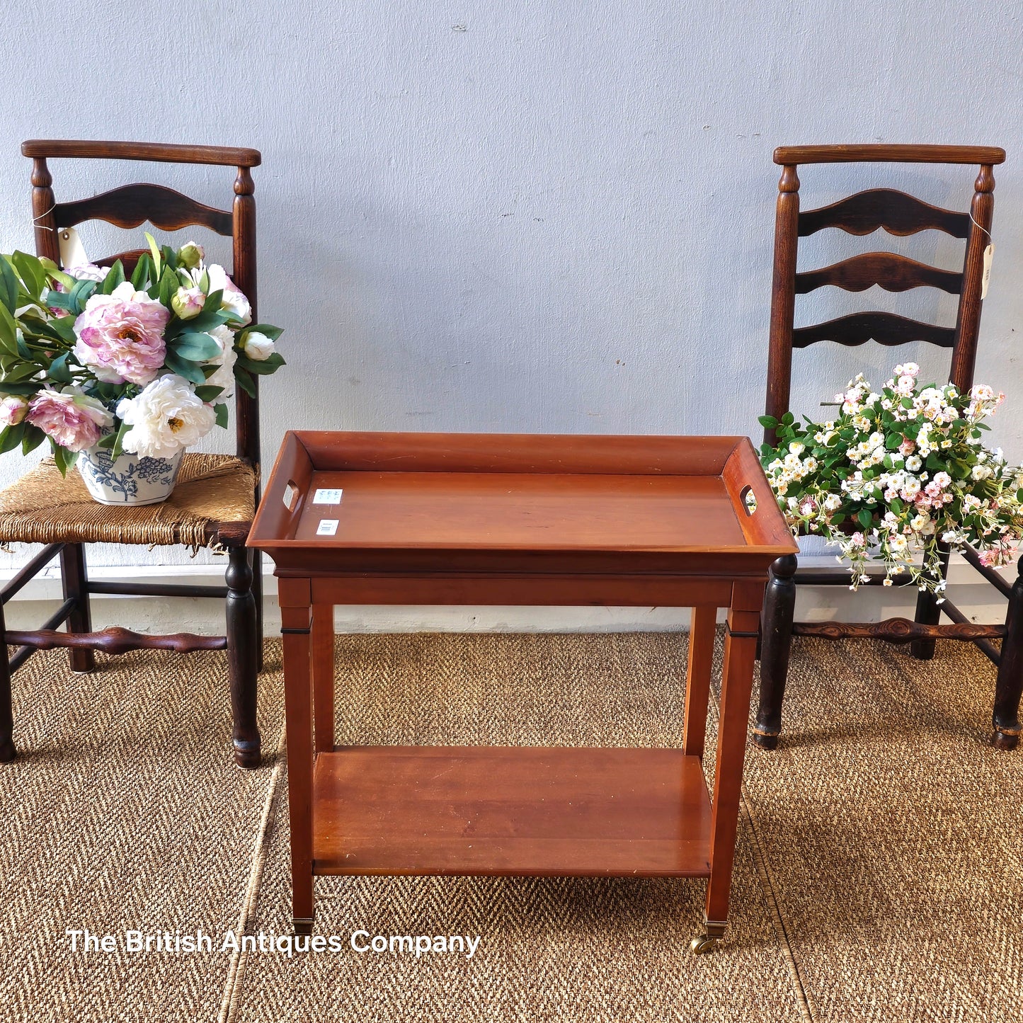 GRANGE CHERRY TWO TIER TABLE WITH DETACHABLE TRAY TOP