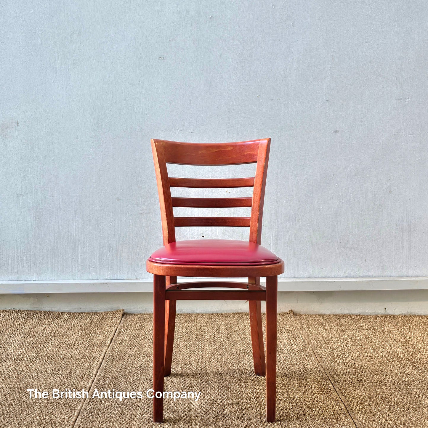 Set of Two Vintage Mid-Century Modern Ladder-Back Chairs